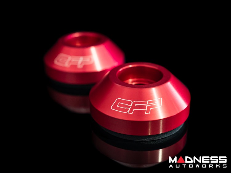 FIAT 500 Strut Top Mount Assembly Kit Upgraded Replacement Red Anodized